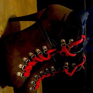 High heeled ankle boots